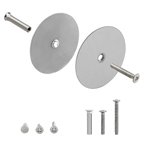 1 Pack Door Hole Cover Plate Brushed Satin Nickel Deadbolt Cover Plate 2 5/8