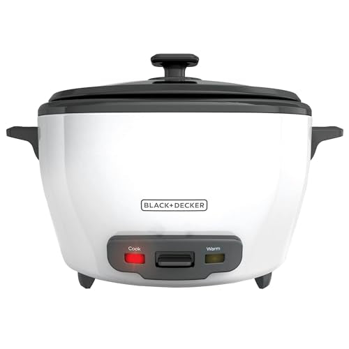 BLACK+DECKER 6-Cup Rice Cooker, RC506, 3-cup Uncooked Rice,
