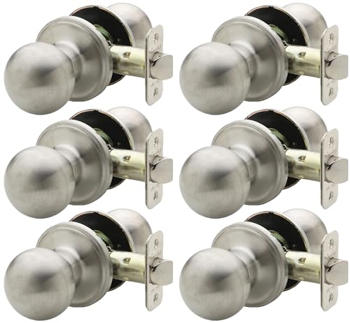 Copper Creek BK2020SS-6 Ball Door Knob, Passage Function, 6
