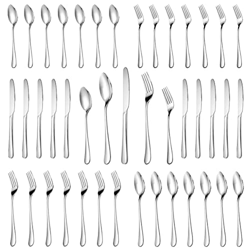 MUTNITT 30 Pcs Silverware Set Service for 6,Premium Stainles