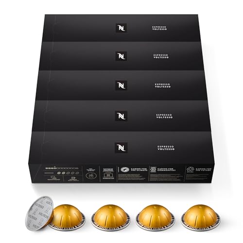 Nespresso Capsules Vertuo, Voltesso, Mild Roast Espresso, 50