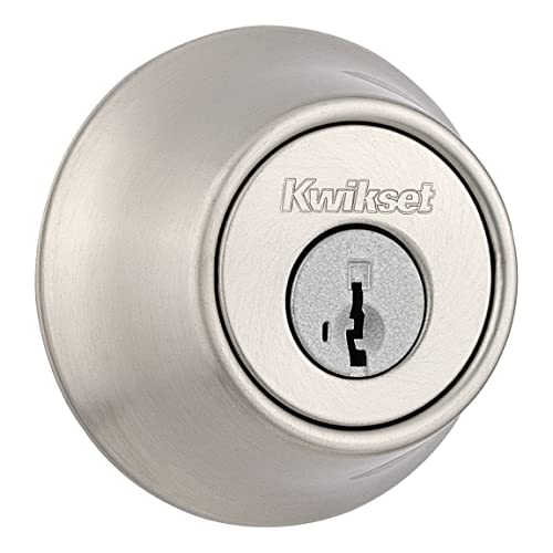 Kwikset 660 Deadbolt Deadbolt Lock, Satin Nickel Round Exter