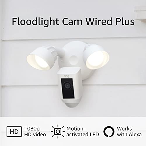 Ring Floodlight Cam Wired Plus with motion-activated 1080p H
