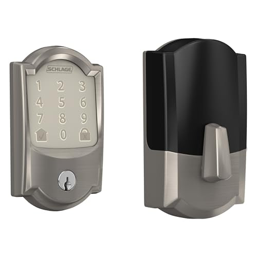 Schlage Encode Smart Wi-Fi Deadbolt with Camelot Trim in Sat