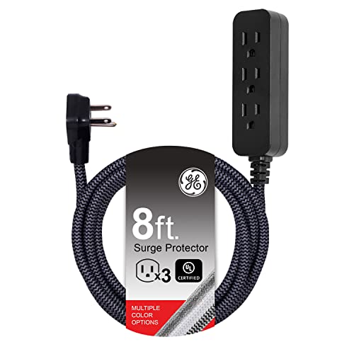 GE 3-Outlet Power Strip Extension Cord with Multiple Outlets