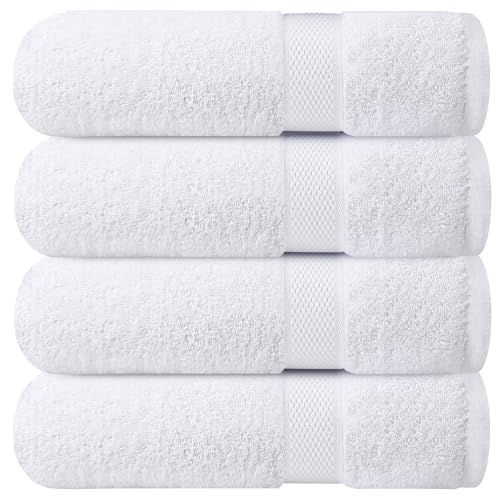 SHD Premium White Bath Towels - (27x54 Inches)