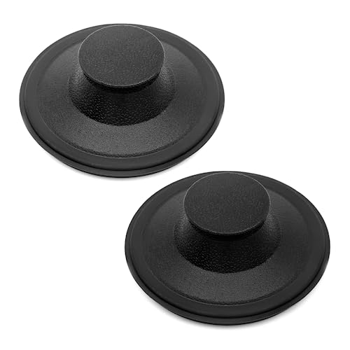 (2 Pack) Exact Replacement for InSinkErator STP-PL/STPPL Black Rubber Sink Stopper for Garbage Disposal – Compatible with Standard 3-1/2
