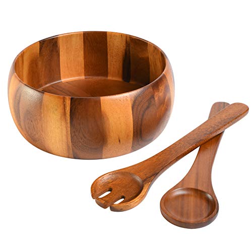 Gibson Home Laurel Acacia Wood Salad Bowl Set, 3 - Piece, Ac