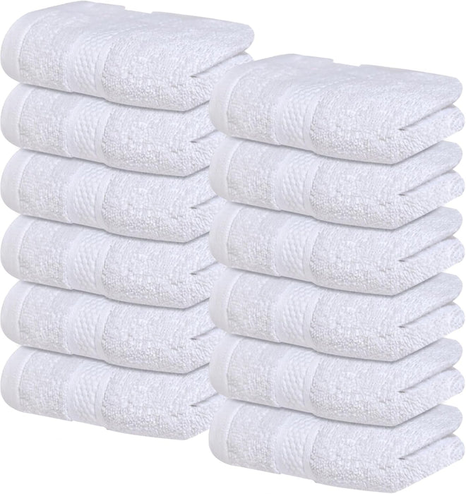 Luxury Wash Cloths for Showering [13x13] - Pack of 12