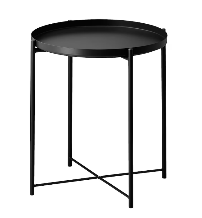 Metal Nighstand Black
