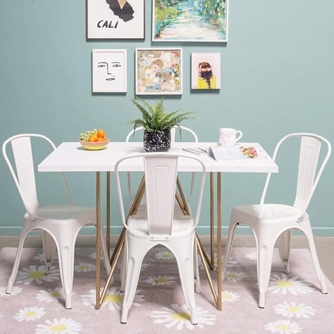 Dining Chairs White - 4 person