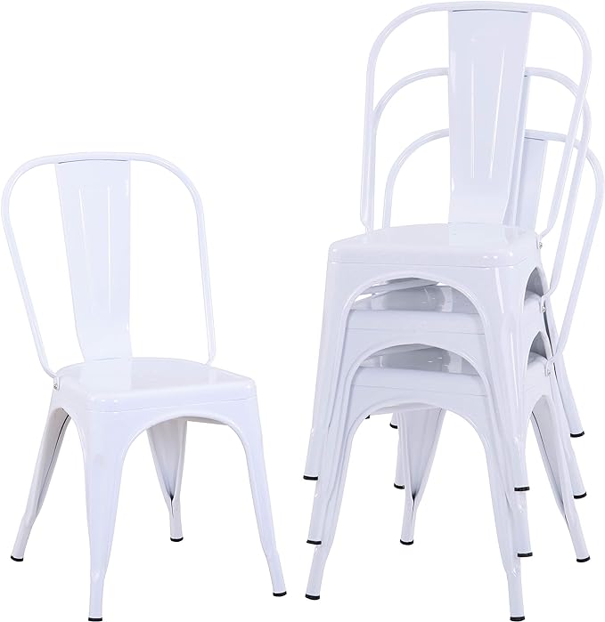 Dining Chairs White - 4 person