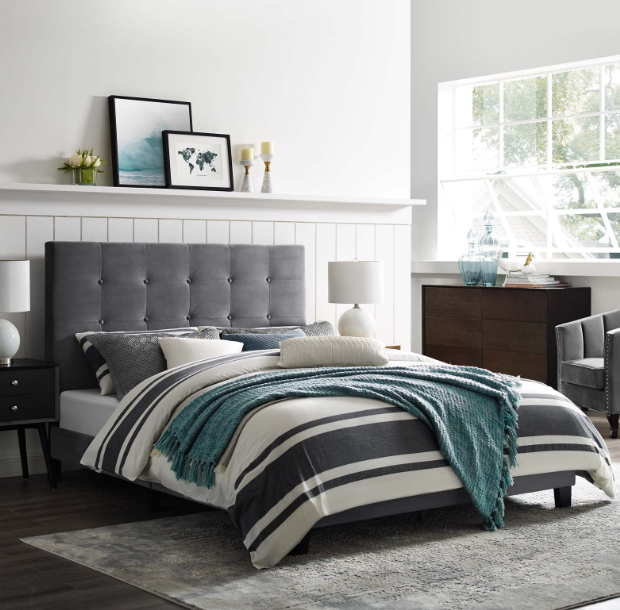 Full Size Velvet Bedframe