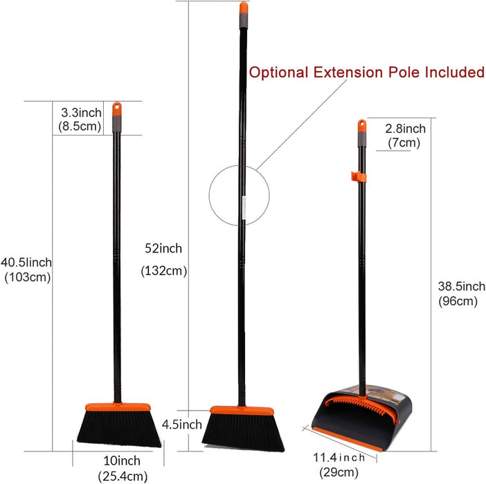TreeLen - Broom and Dust Pan - 52" Long Handle