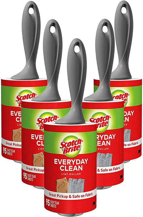 Scotch-Brite Lint Roller Value Pack,  5 Rollers, 95 Sheets Per Roller, 475 Sheets Total - OG000194