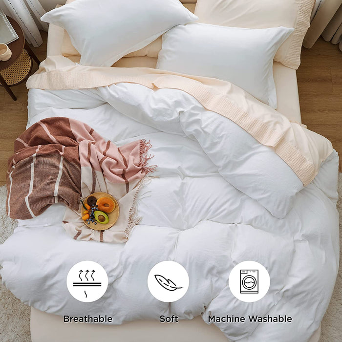 Bedsure - White Duvet Cover King Size - OG000197