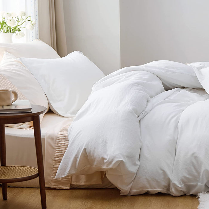 Bedsure - White Duvet Cover Queen Size - OG000198