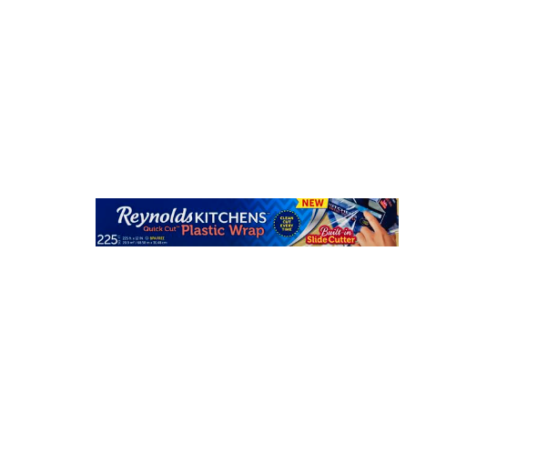 Reynolds Plastic Wrap, 225 Square Feet | Quick Cut | Pack of 2