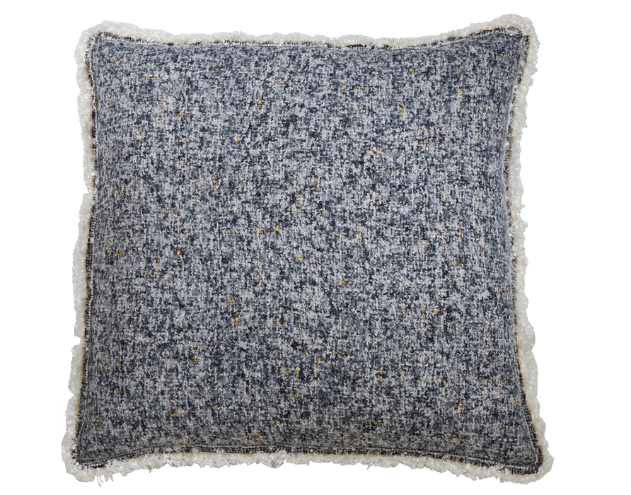 Shimmering Fringe Pillow 22" Square - Poly Filled Blue